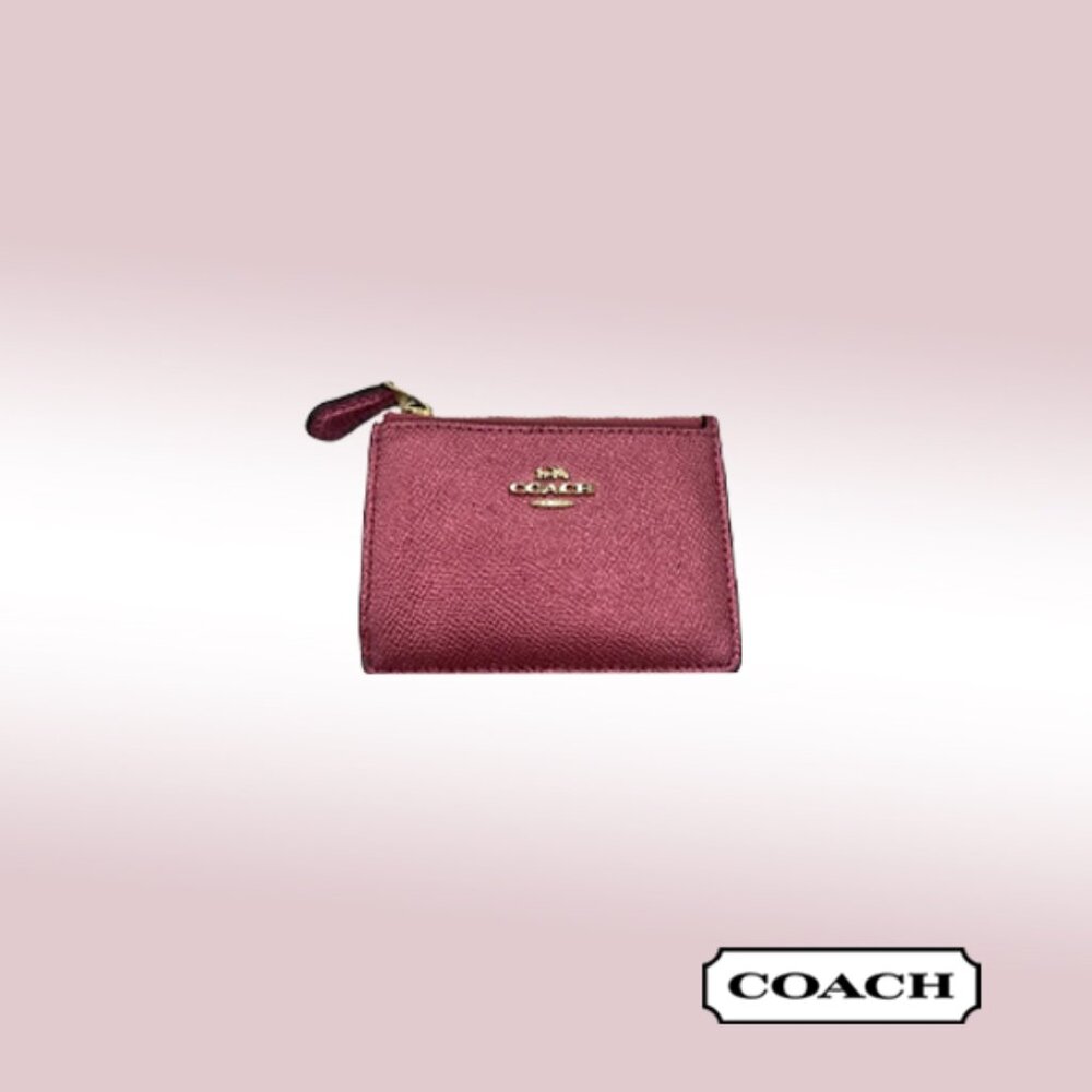 Coach Skinny Mini ID Wallet – Metallic Antique Blush
